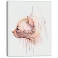 thumbnail image 2 of Cute Sphinx Watercolor Illustration - Large Animal Canvas Artwork, 2 of 4