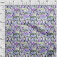 thumbnail image 3 of oneOone Georgette Viscose Purple Fabric Writing Text Sewing Material Print Fabric By The Yard 42 Inch Wide, 3 of 4