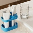 thumbnail image 3 of Fufafayo 3Pcs Toothbrush Cup Rack for Bathroom Countertop, Couples Toothbrush Holder Set, Space-Saving Toothbrush Stand Organizer for Electric Toothbrush, Toothpaste and Cup for Sink Vanity Bedroom, 3 of 9