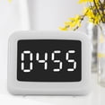 thumbnail image 4 of Altavoz BT511 portátil Bluetooth 5.0 inalámbrico FM con pantalla LED, reloj, alarma, luz nocturna, termómetro, color blanco, 4 of 14