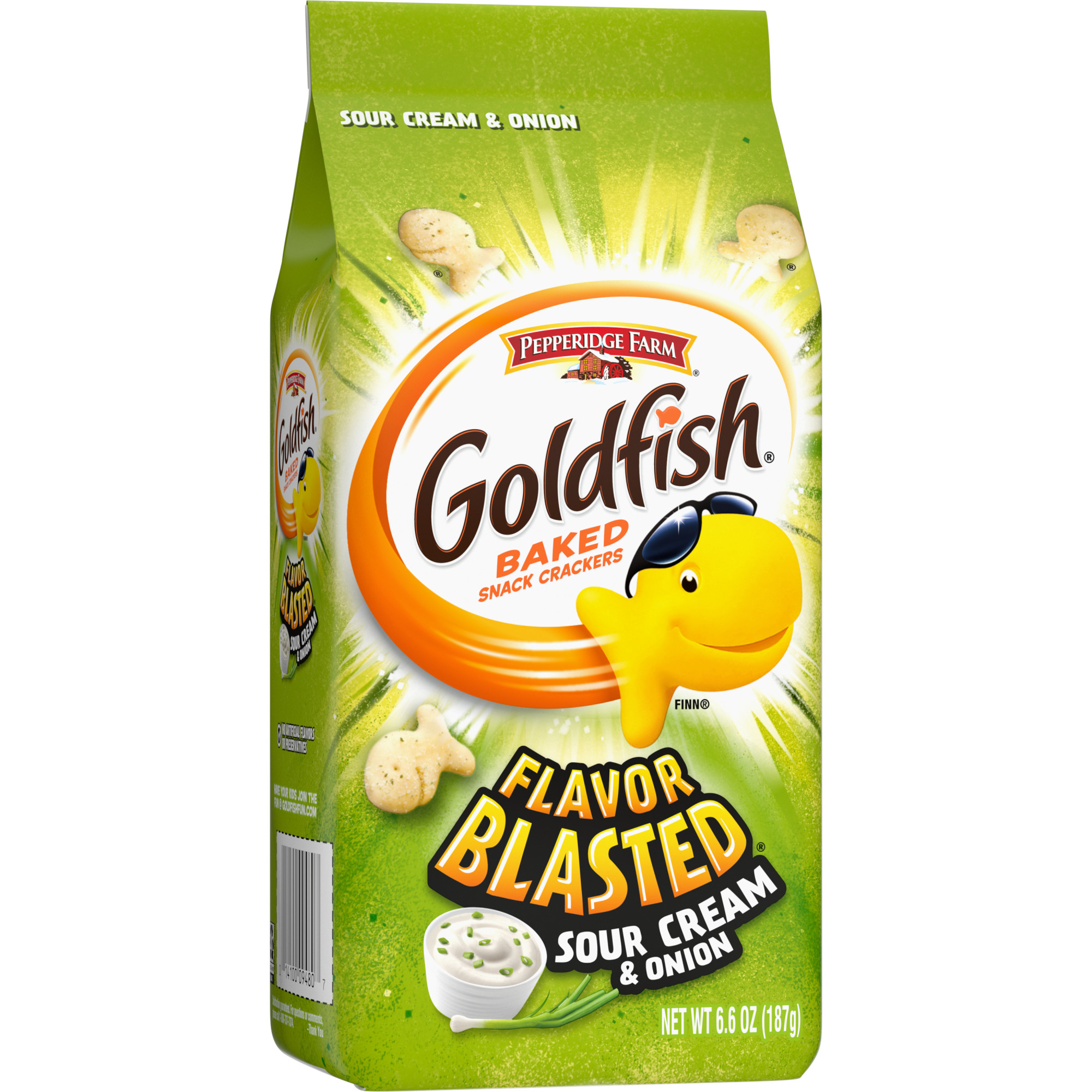 Pepperidge Farm Goldfish Flavor Blasted Sour Cream & Onion Crackers, 6.