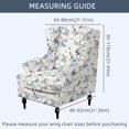 thumbnail image 7 of HonorHut Wing Back Chair Slipcovers Stretch Printed Armchair Slipcovers Soft Washable Wing Back Chair Cover Jacquard Furniture Protector Yellow Blue, 7 of 7