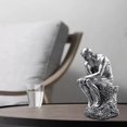 thumbnail image 5 of Accesorios de decoración para el hogar, decoración de estatua de pensadores de resina (plata) Afortunado Sencillez, 5 of 5