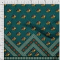 thumbnail image 1 of Soimoi Moss Georgette Fabric Floral Mandala & Elephant Panel Print Fabric by Yard 42 Inch Wide, 1 of 2