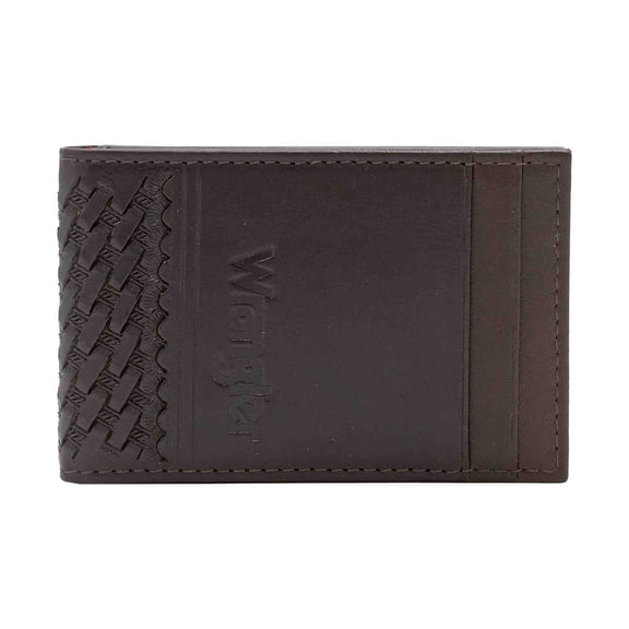 Men's Wrangler Magnetic Basket Weave Wallet