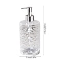 thumbnail image 2 of Round Wave Design Hand Soap Dispenser Bottle, Stylish Refillable Lotion Pump Container for Bathroom and Kitchen, Decorative Hand Wash Bottle for Modern Home Sink Station and Vanity Use, 420ml, Clear, 2 of 7