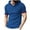 Blue, variant on YYDGH Hoodie Short Sleeve Shirts for Men Summer Lightweight Waffle Knit Drawstring Sweatshirts Sports Workout Pullover Tops