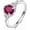 Ruby, variant on Charm Opal Aquamarine Emerald Ruby Created Gemstone Rings 1.5 ct. t.w. 925 Sterling, Sterling Silver