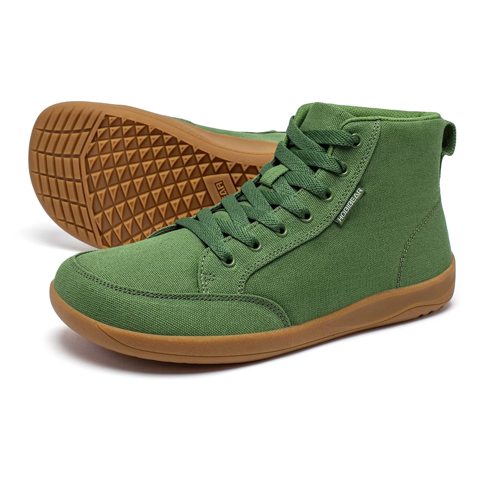HOBIBEAR Barefoot Shoes for Women Men | Wide Toe Box | High Top Canvas | Comfortable Trail Running Sneaker