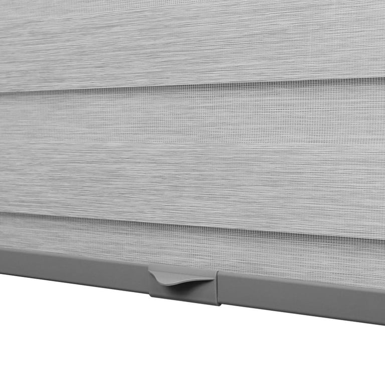 Lumi Light Filtering Cord-Free Zebra Blinds Fabric Roller Grey, 23