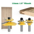 thumbnail image 2 of 3PCS 12MM 1/2" Rail & Stile Backcutter Router Bit Panel Raiser Milling Cutter For Wood Set Woodworking Tenon Bits ,High Efficiency, 2 of 7