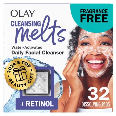 Olay Face Wash Retinol Cleansing Melts Foaming Facial Cleanser Skin Care 32 Count
