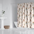 thumbnail image 2 of Beige Fairy Mushroom Pattern Shower Curtain 72"x72" ,Bathroom Decorative Shower Curtains Set with 12 Hooks,Modern Waterproof Washable Shower Curtain, 2 of 6