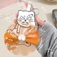 thumbnail image 5 of Funny Hand Press Fan, Mischief Cat Fan Keychain, 3D Rotating Cats Bag Pendant, 5 of 5