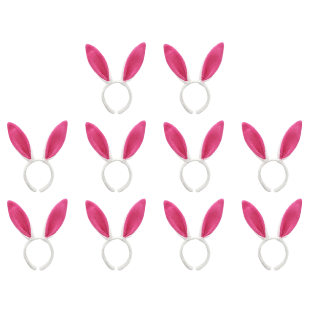 Diademas Lindas Con Orejas Conejito Pascua para Cosplay Tocados Mujeres Y Niñas (+ Rosa) Blanco Rojo