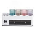thumbnail image 1 of Automatic toothpaste squeezer rack Toothbrush Storage Rack Inverted Magnetic Adsorption Toothbrush Holder Toothpaste Squeezer 4 Clear Black Cups ANGGREK Otros, 1 of 8