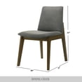 thumbnail image 6 of Castle Place Modern Chic Linen Upholstered Dining Chairs, Set of 4, Brown, 6 of 7