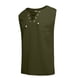thumbnail image 4 of camisas de lino de algodón sueltas casuales para hombres camisa de color blusa chaleco sin mangas camisas de playa tops verde militar / s, 4 of 5