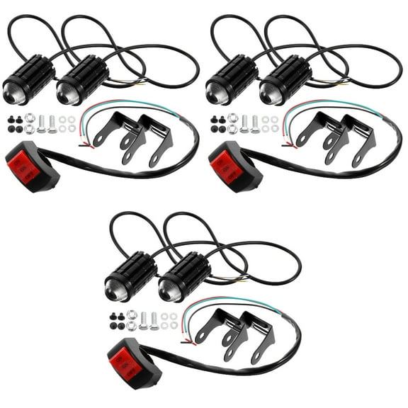 unbranded 3 Sets  Motorcycle Headlight Motorbike Driving Light 12-80v Motorcycle Front Light