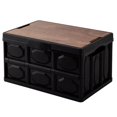 thumbnail image 1 of Outdoor Folding Box Removable Wooden Board Top Lid Large Capacity Multifunctional Storage Portable Camping Car Trunk Storage Box Home Clothes Container Household Products, 1 of 8