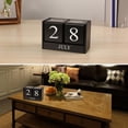thumbnail image 4 of ROBOT-GXG Vintage Desktop Wooden Cube Block Calendar Home Office Living Room Bedroom Table Decor Photo Shooting Prop, 4 of 6