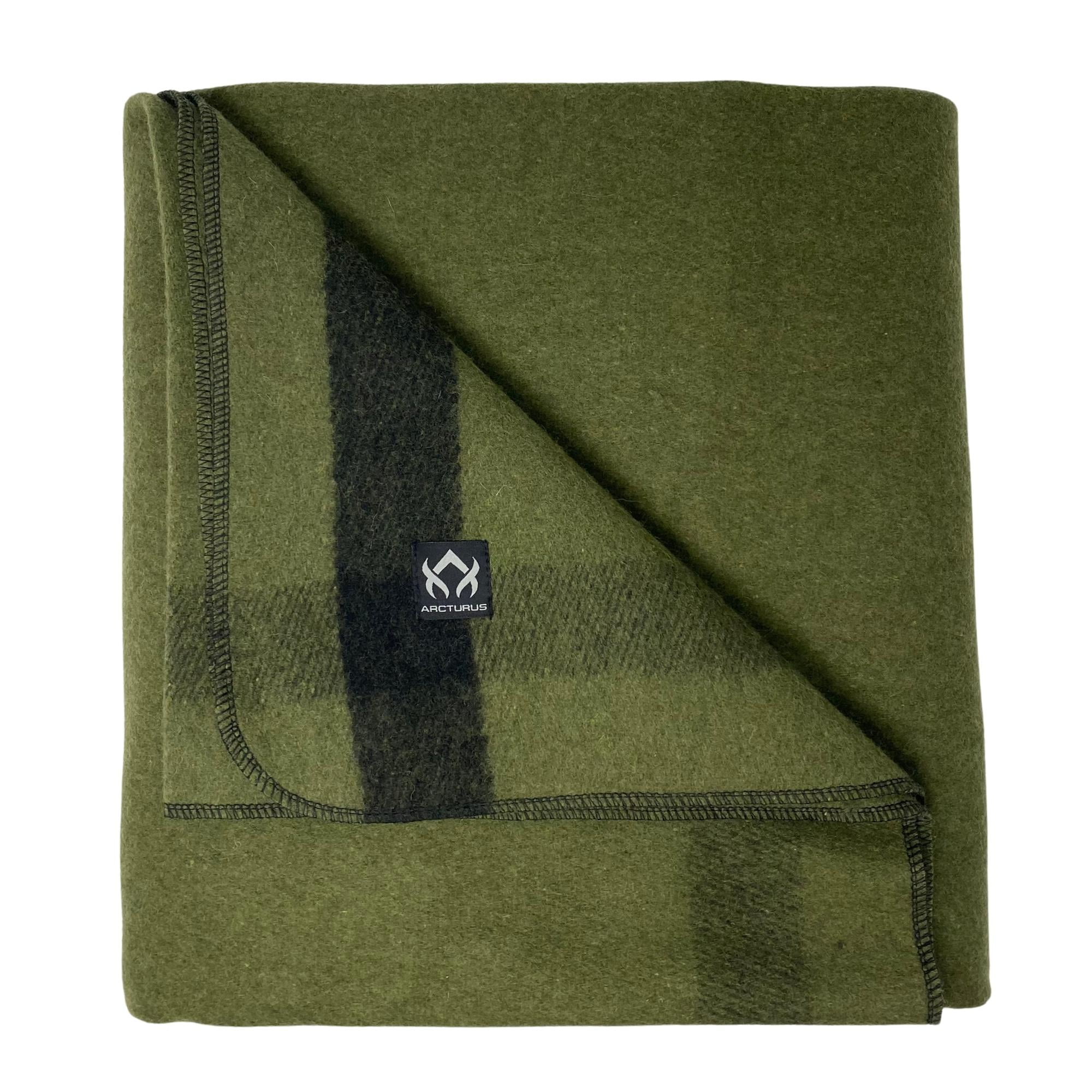 Arcturus Four Cedars Wool Blanket 4.5 lbs (64" x 88" Size) Olive