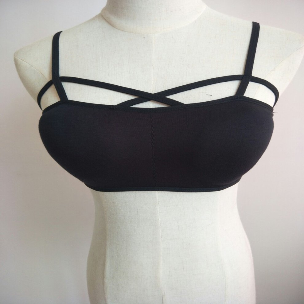 Colorful Full Cotton Bra Young Teenager Girl Student Narrow Shoulder