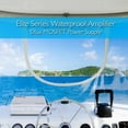 thumbnail image 4 of Pyle PLMRA400 400 Watt 4 Channel Waterproof Marine Boat Audio Amplifier, White, 4 of 6