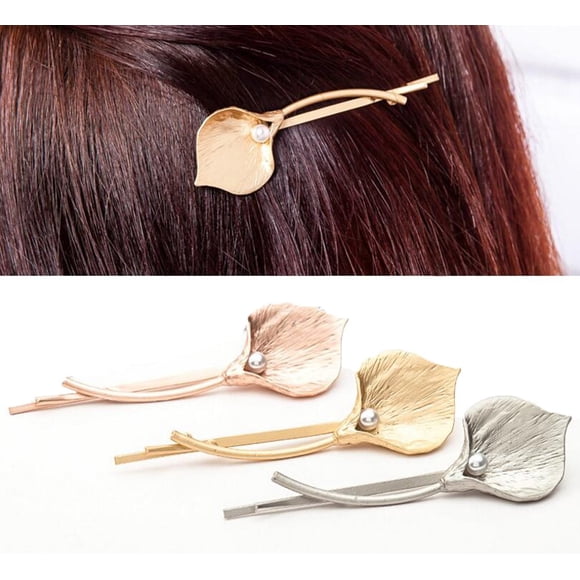 6 piezas de pinzas para el pelo de Metal de lirio de Cala, horquillas, accesorios para tocado con horquillas