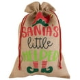 thumbnail image 2 of Simplify Holiday Large Jute Gift Sack with Drawstring Closure, 1 Piece Assorted, 2 of 8