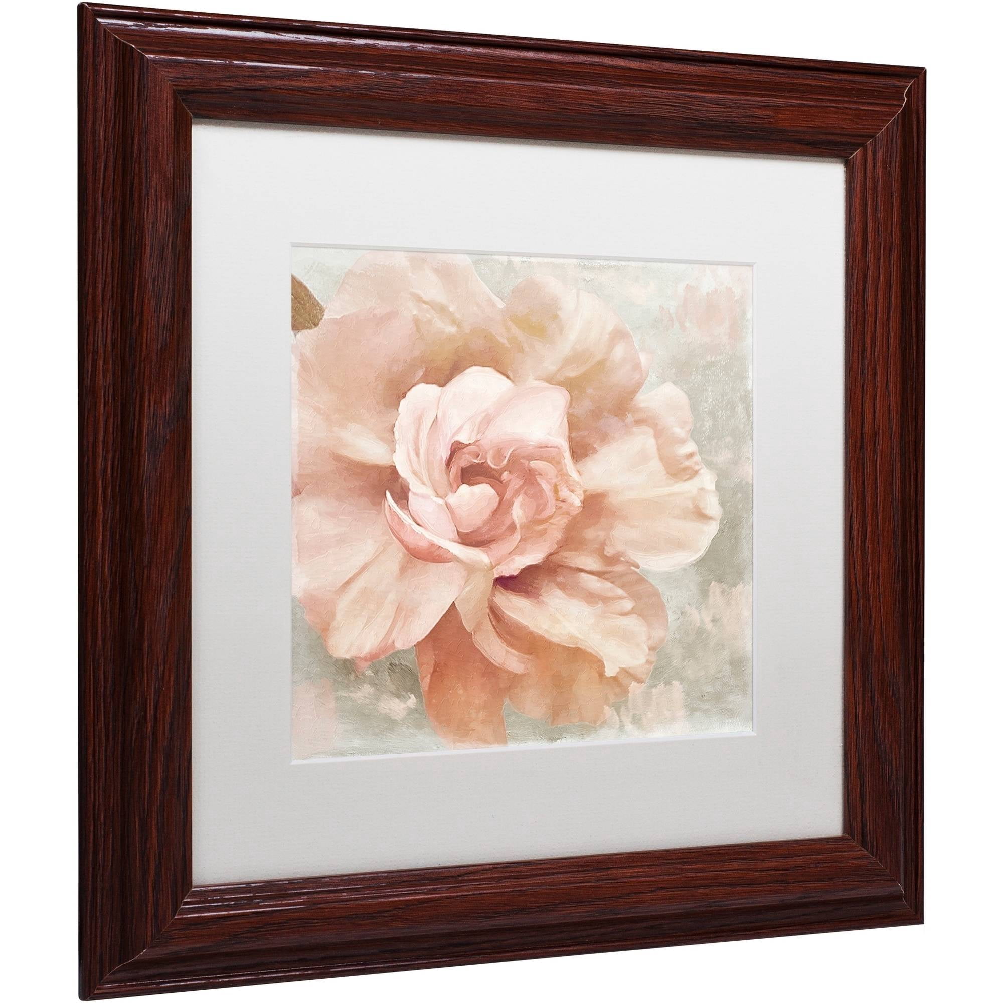 Trademark Fine Art "Petals Impasto I" Canvas Art by Color Bakery White Matte, Wood Frame
