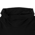 thumbnail image 3 of Vestido de lápiz elástico de manga larga con cuello de tortuga de moda para mujer M negro METRO Hugo Vestido de tubo, 3 of 9