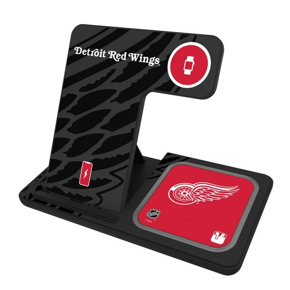 Keyscaper Detroit Red Wings 3-In-1 Wireless Charger