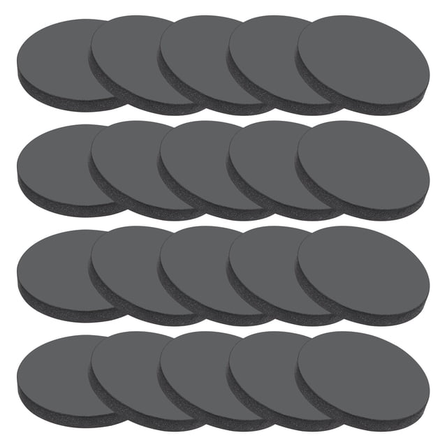 Uxcell 20 Pcs 25mm ID x 3mm Grosor Discos de Caucho Sólidos Arandelas, Negro