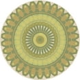 thumbnail image 1 of Ahgly Company Machine Washable Indoor Round Transitional Brown Gold Area Rugs, 8' Round, 1 of 7