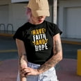 thumbnail image 2 of Have Faith and Hope, Inspirational Quote, Royal Blue T-Shirt, Medium, 2 of 5