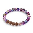 thumbnail image 1 of Gaia | Purple Regalite x Rudraksha |  Mala Bracelet, 1 of 5