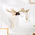 thumbnail image 4 of OIUR Nordic Vintage Deer Horn Decor Hook Wall Hanging Clothes Hats Hook Strong Load-bearing Easy to Install Multipurpose Hanger Hook, 4 of 7