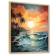 thumbnail image 2 of Designart "Minimalism Palm Trees Charm VI" Floral Floater Framed Canvas Print, 2 of 7