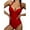 Red, variant on EGNMCR Womens Swimsuits Women's Solid Color Swimwear High Waist Swimwear