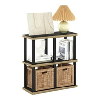 Furinno Turn-N-Tube No Tools 4-Cube Decorative Display Shelf, Americano/Black