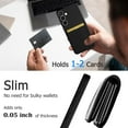 thumbnail image 4 of Samsung Galaxy S24 Plus with Card Holder - Wallet Phone Case Galaxy S24+ Hold 1-2 Cards for Women Men - Protective Soft Silicone Card Case for Samsung Galaxy S24 Plus Black, 4 of 15