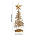 thumbnail image 5 of Shoreew Gold Spiral Christmas Tree Decor Glittering Tabletop Tree with Star Topper for Holiday Home Office Table Centerpiece Mantel Shelf Decor, 5 of 7
