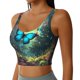 thumbnail image 2 of Balery Enchanted Forest Butterfly A Sujetadores deportivos con espalda cruzada para mujer, acolchados, sin costuras, de alto impacto, ideales para yoga, gimnasio, entrenamiento y fitness.-XX-Large, 2 of 8