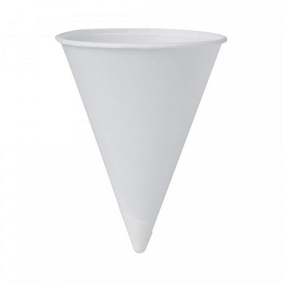 Bare 4 oz. Paper Drinking Cup, White, Cone, 5000 Count
