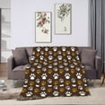 thumbnail image 2 of XMXY Fleece Throw Blanket for Couch, Animal Paw Prints Cute Brown Lightweight Plush Fuzzy Cozy Soft Bed Blankets and Throws for Sofa, 50"x40" inches, 2 of 8