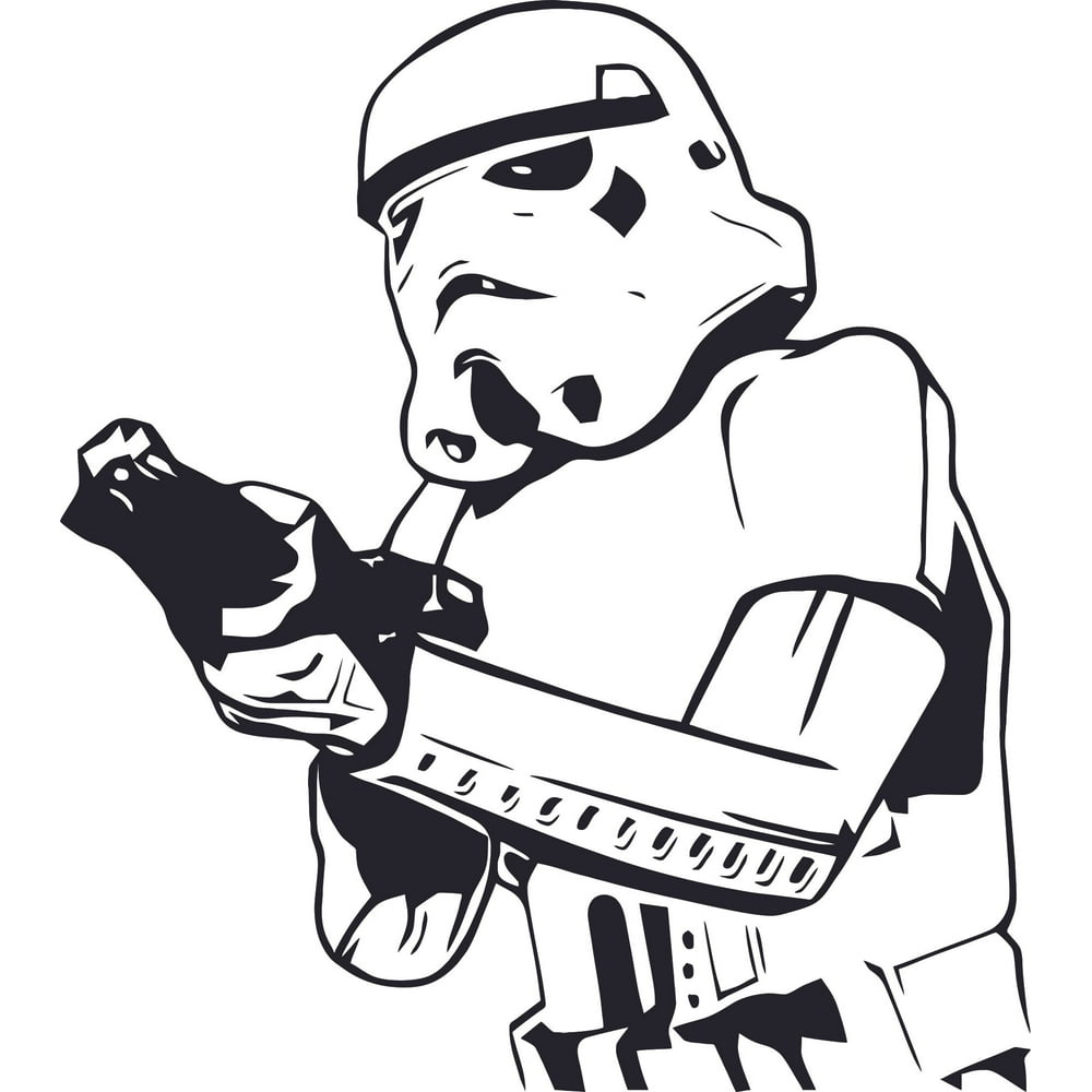 Storm Trooper Star Wars Cartoon Character Wall Art Vinyl Sticker Design 