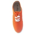 thumbnail image 2 of Shoes8teen Womens Canvas Shoes Lace up Sneakers (8 Neon Orange 324), 2 of 3