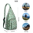 thumbnail image 3 of Floral Dog Sling Backpack - Cute Pet Lover Gift, Fashionable Shoulder Pack with Layered Storage for Travel, 3 of 4