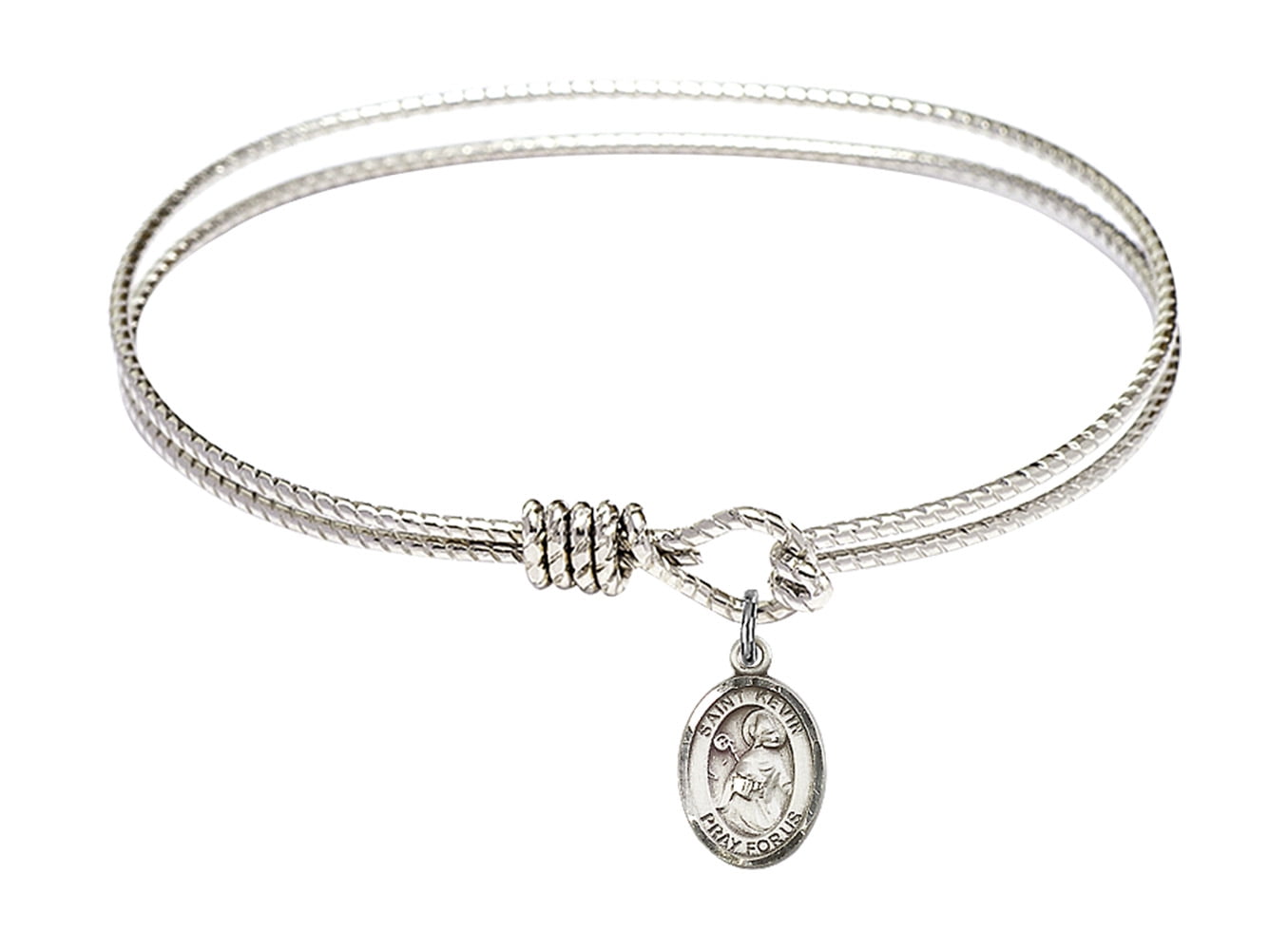 Kevin Hand-Crafted Oval Medal Pendant in Sterling Silver Bonyak Jewelry St